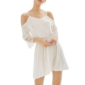 TOPSHOP Lace Trim Cold Shoulder Dress Nordstrom